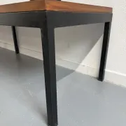 Large coffee table / modernist side table in wood and metal an60