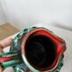 Fat Lava Pitcher Vase: Red Black Green Glaze, West German Pottery