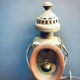 Paire d'anciennes lanternes de fiacre en cuivre vers 1900