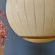 Vintage art deco globe pendant light in yellow and gold granite glass