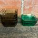Set of 7 Antique ARCOROC Molded Glass Ramekins/Bowls, Smoked & Vintage Green