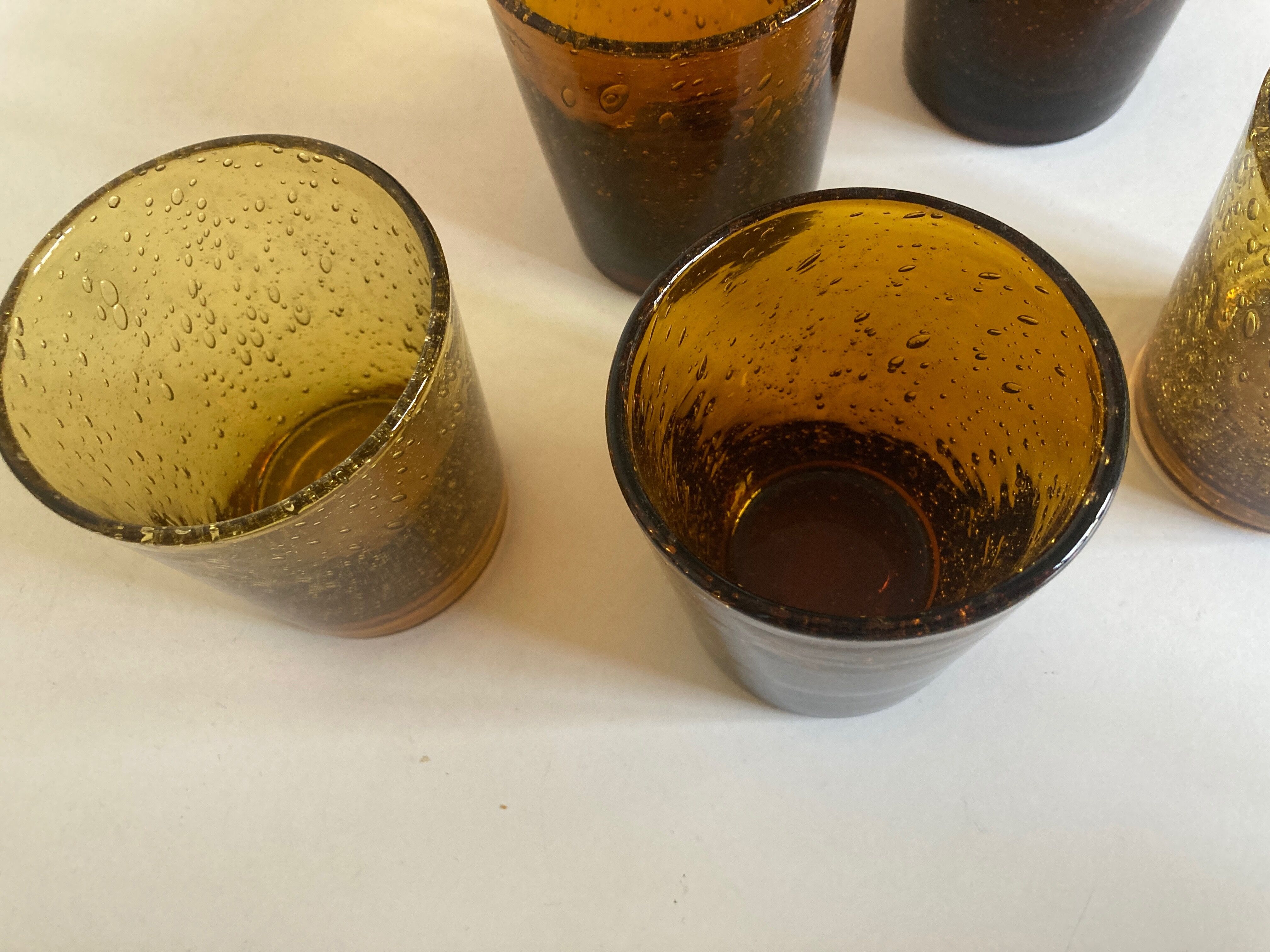 Set de 6 verres de Biot 1960