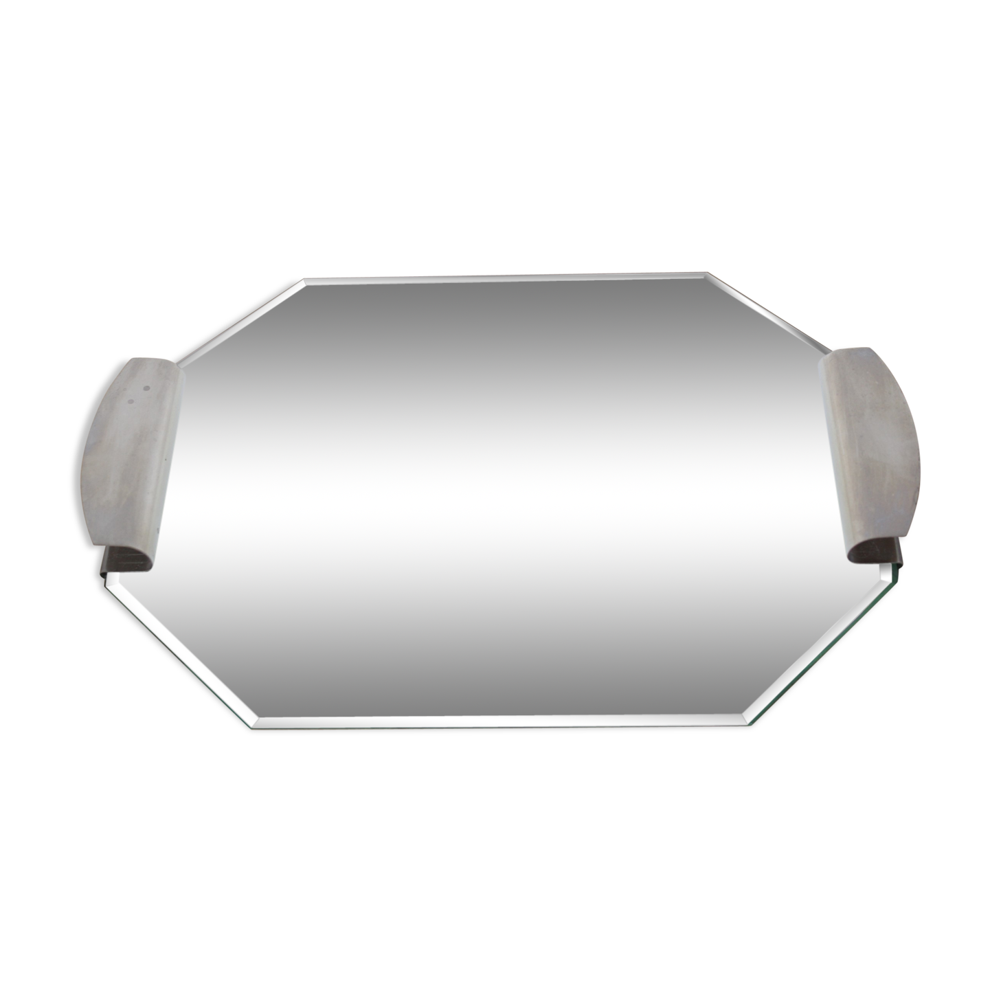 Mirror tray, bevelled glass, 70's