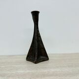 Brutalist bronze candle stick, 1970s