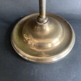 Gooseneck lamp "rise and fall" in brass and glass tulip, 1900