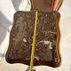 Pair of antique bedside tables with marble top and ceramic niche
