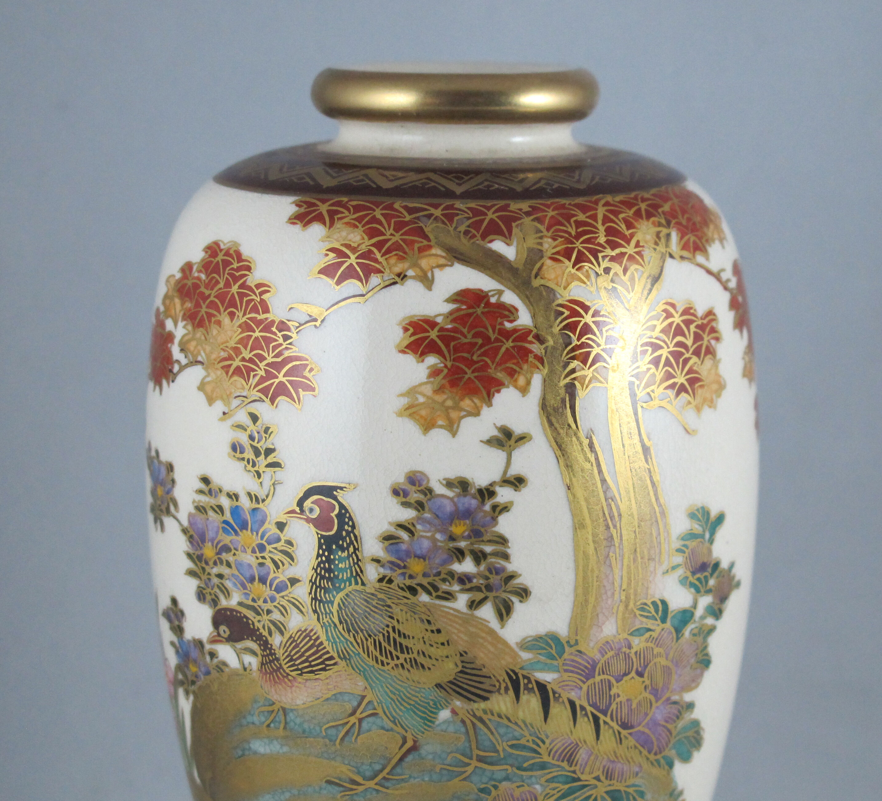 Japanese vase in Satsuma porcelain
