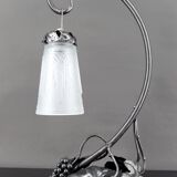 Wrought Iron Lamp, "Vine", Muller Frères Lunéville, Art Deco, c. 1930