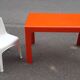 Fiberglass desk and gilac chair 1970