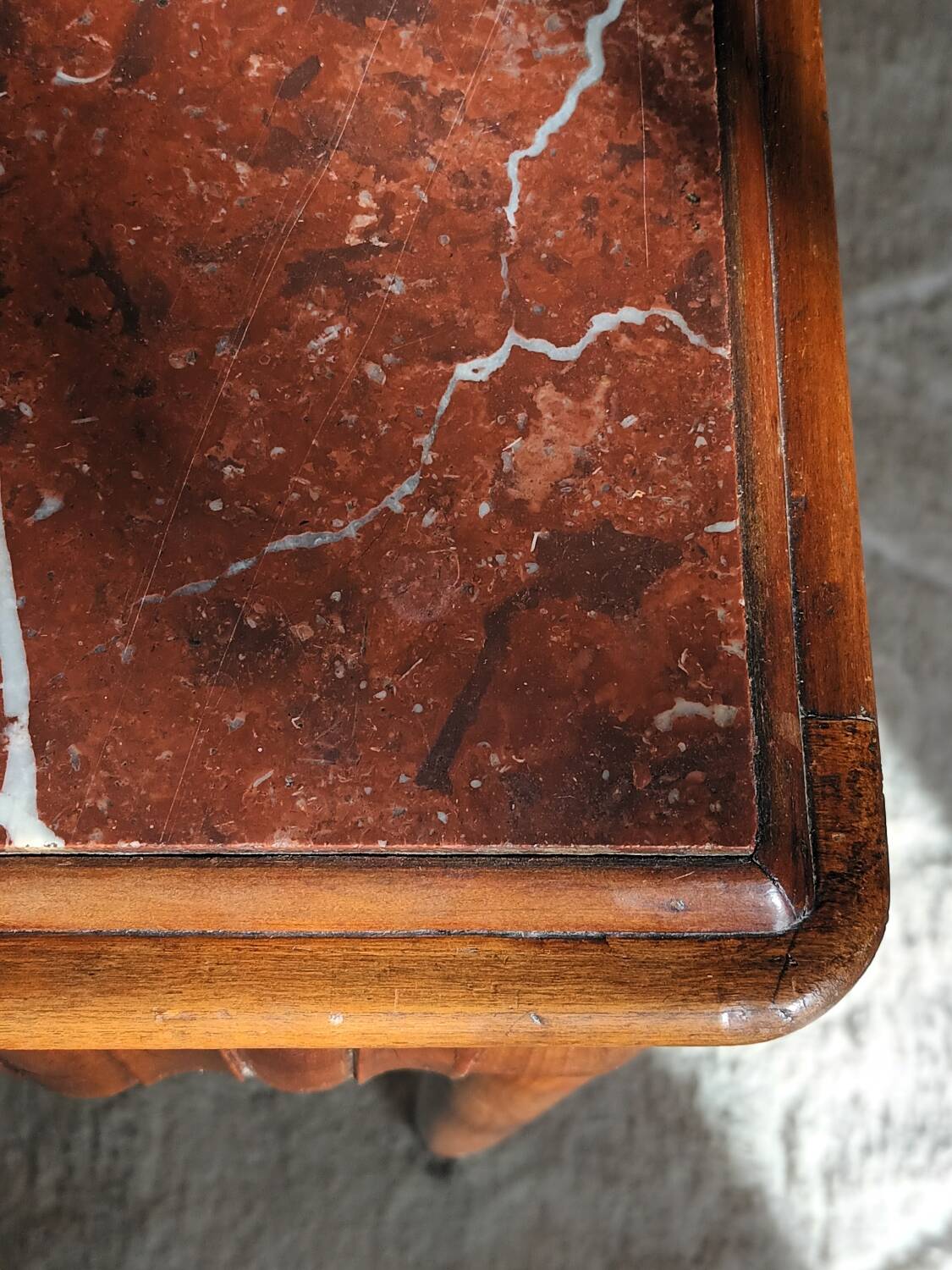 Retro cherry wood marble hairdresser