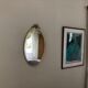 Oval and gold mirror  - 66x37cm