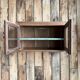 Small antique wall display cabinet in walnut.
