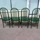 Lot de 4 chaises bistrot vintage Baumann Eden en bois vert