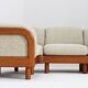 Vintage Danish mid-century corner sofa solid teak by Olsen Laursen 1960s