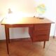 Scandinavian-style verni chene desk / vintage 60s