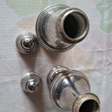 Salt and pepper silver-plated metal