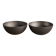 Pair of black lacquered metal catchall bowls