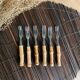 6 petites fourchettes bambou vintage