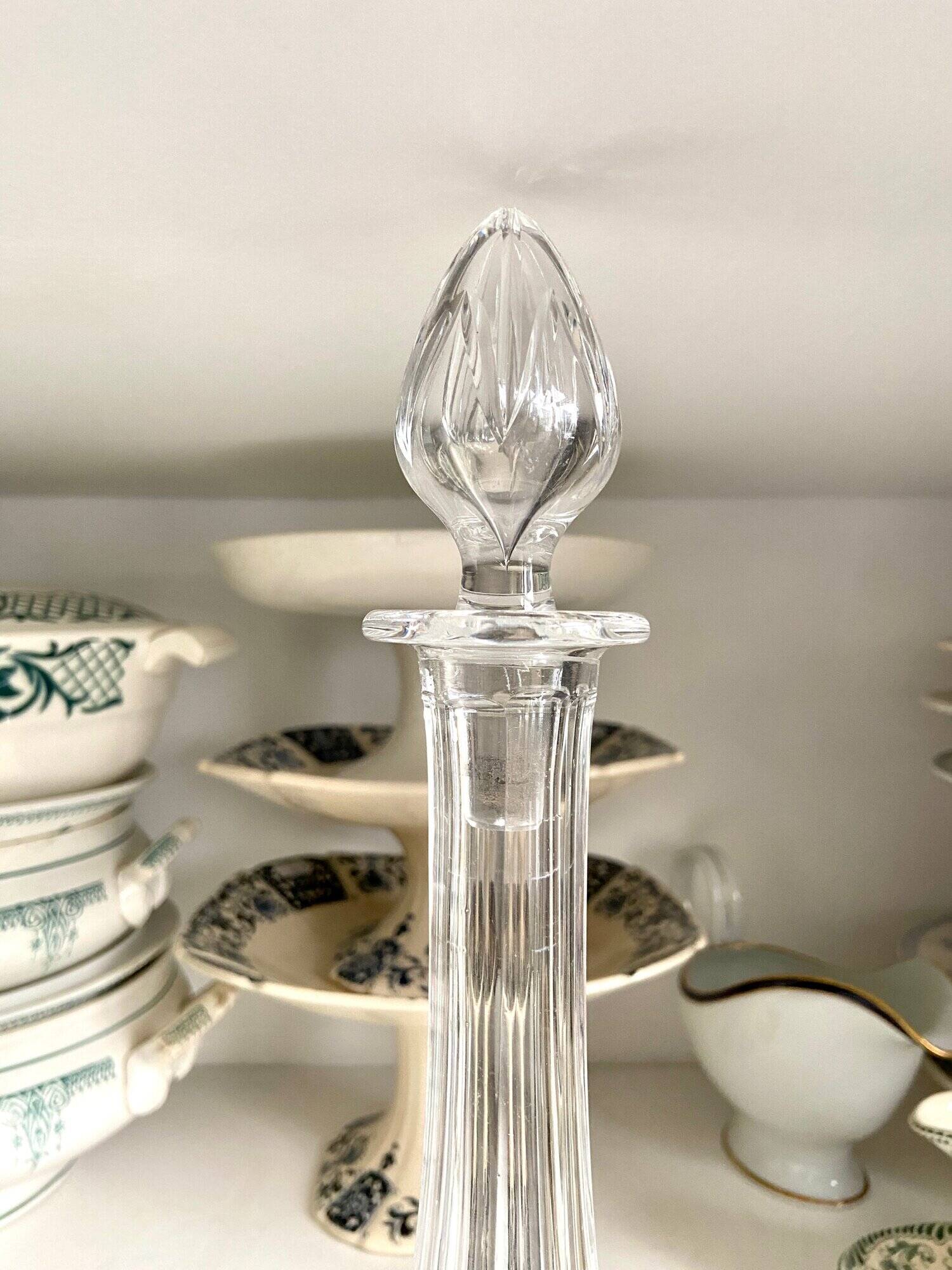 Saint Louis liqueur carafe in chiseled crystal