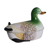 duck box empty-pocket ceramic slurry signed JH
