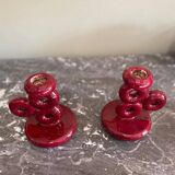 Pair of ceramic candlesticks