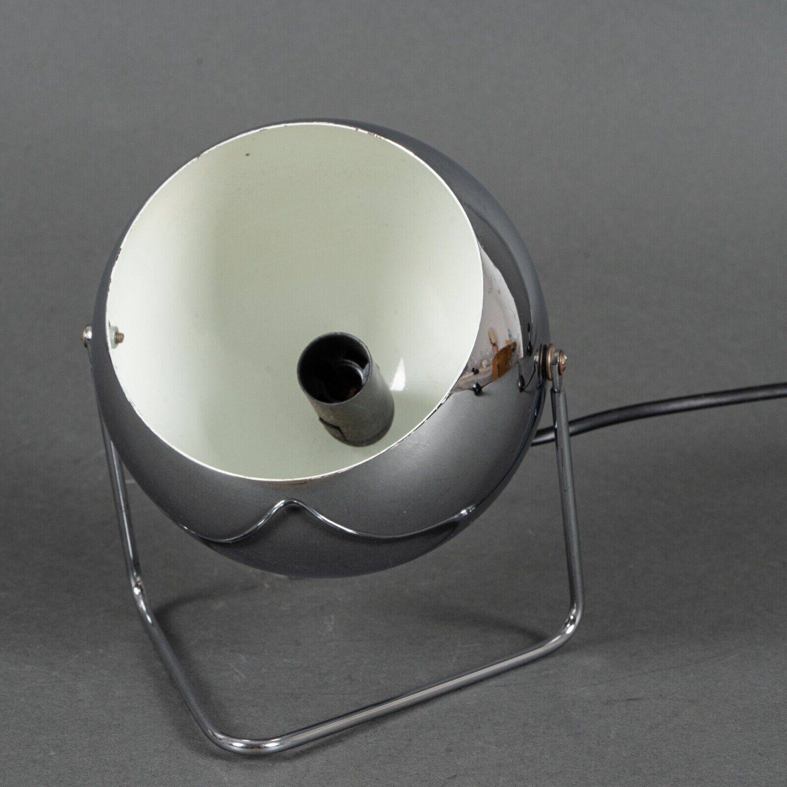 1970 lamp in chrome metal with tubular base