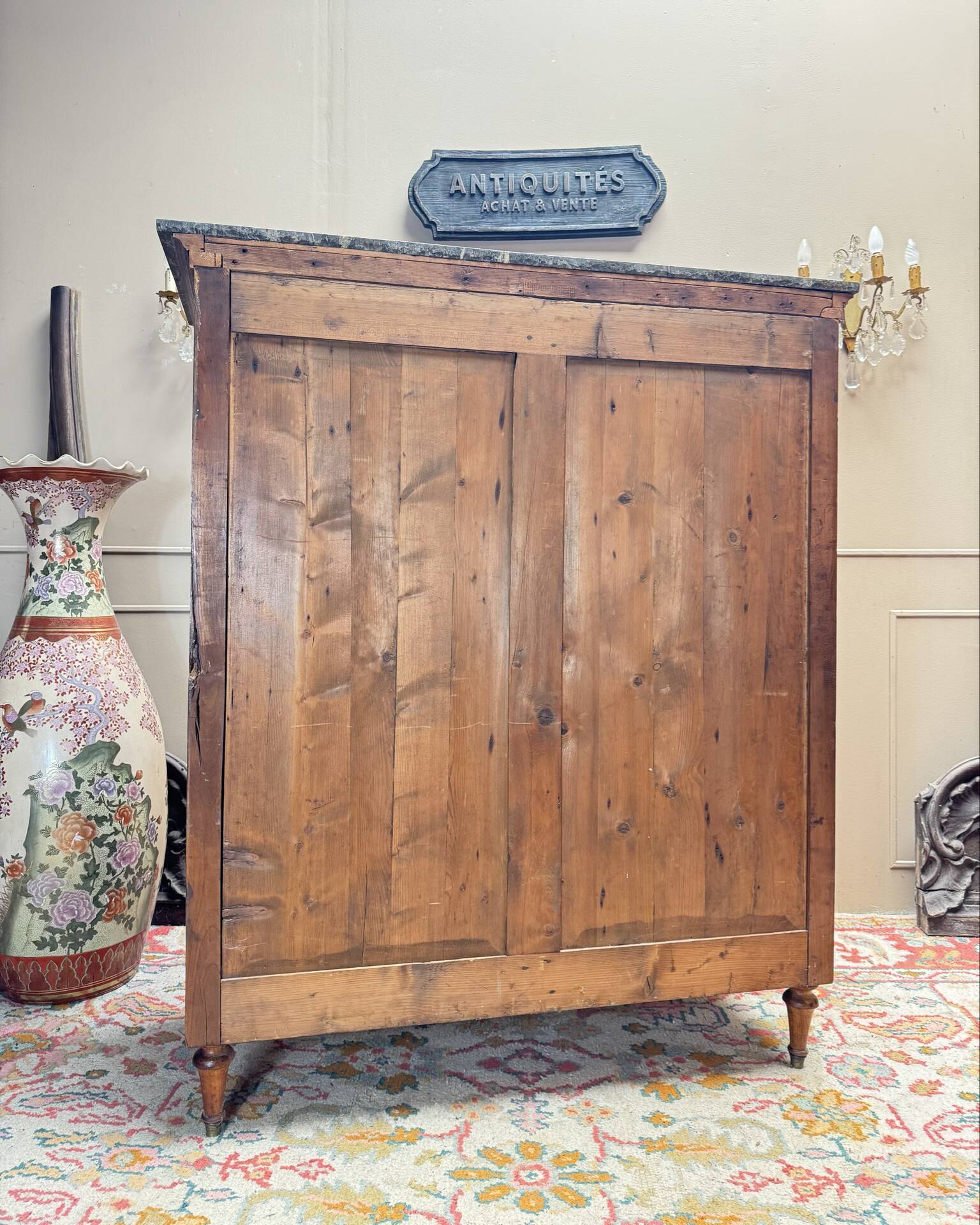 DISPLAY CABINET, CHERRY WOOD BOOKCASE IN DIRECTOIRE STYLE, 19TH CENTURY