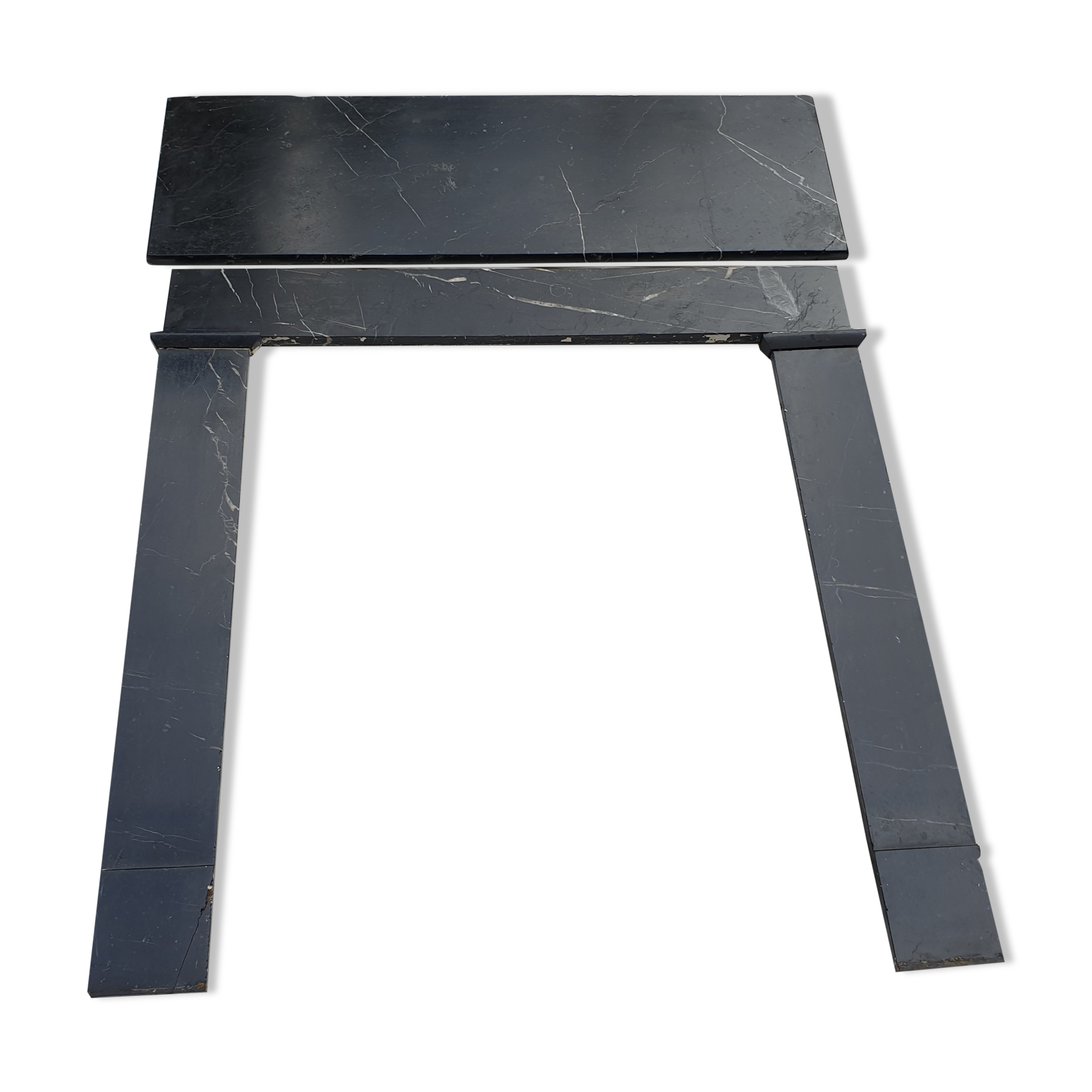 Black marble fireplace Napoleon III