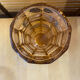 Vintage Art Deco Style Orange Amber Moulded Glass Vase
