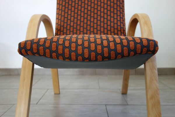 Fauteuil restauré Bow Wood par Steiner, années 50