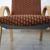 Fauteuil restauré Bow Wood par Steiner, années 50