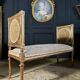 Important Napoleon III Period Bench in Gilded and Carved Wood in Louis XVI Style - 19th Century