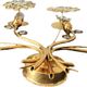 Palwa Hollywood Regency vergoldet Wandlampe Messing Swarovski Kristallen