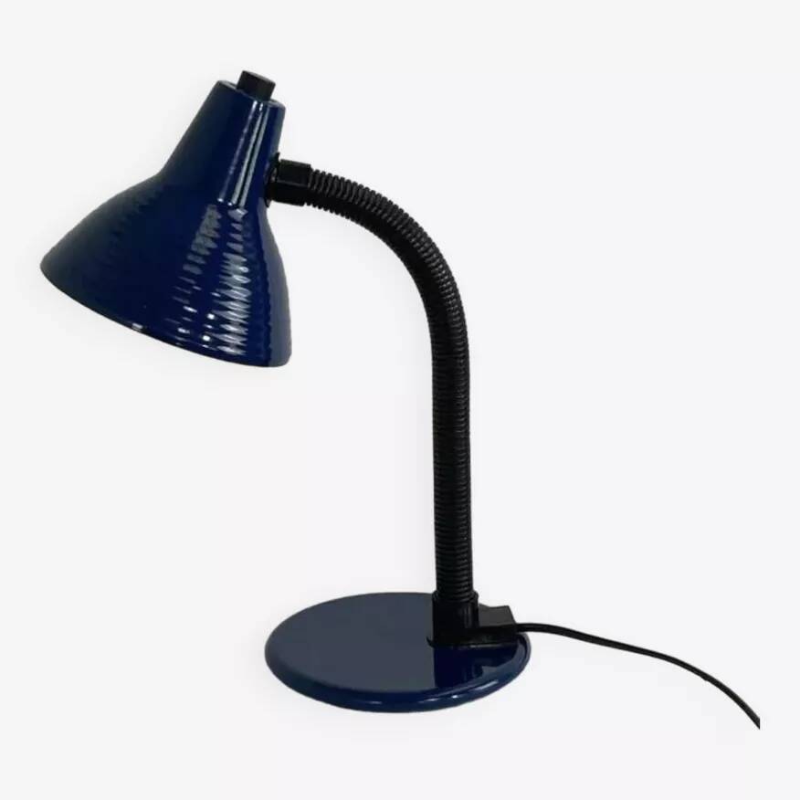 Blue industrial desk lamp