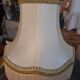 2 bedside lamps in white alabaster with lampshades.