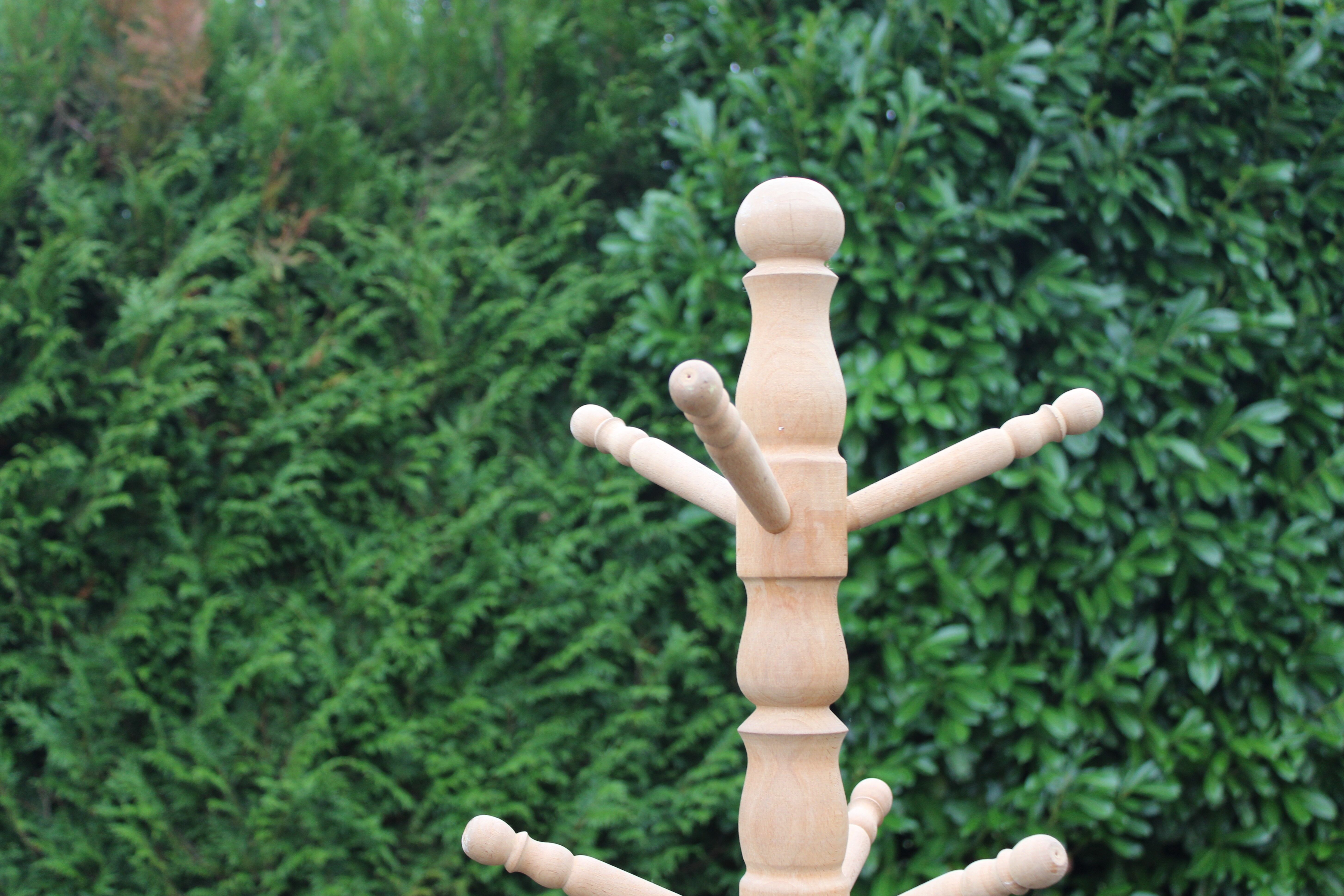 Wooden coat rack