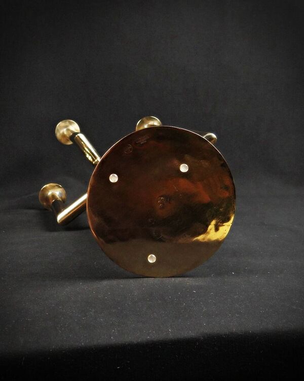 Paire de candélabres Karl Hagenauer Wiener Werkstätte en laiton doré 1930