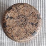 Old engraved cork box