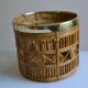 Bamboo and brass basket circa 1960 italy