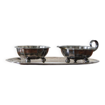 Milk and Sugar Set by Nils Johan for Prima N S, 1950, Set of 3