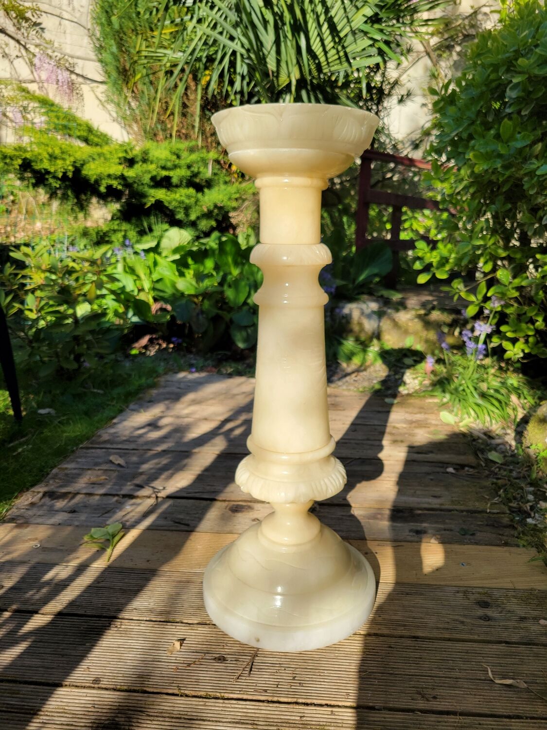 Alabaster pedestal column, 19th century