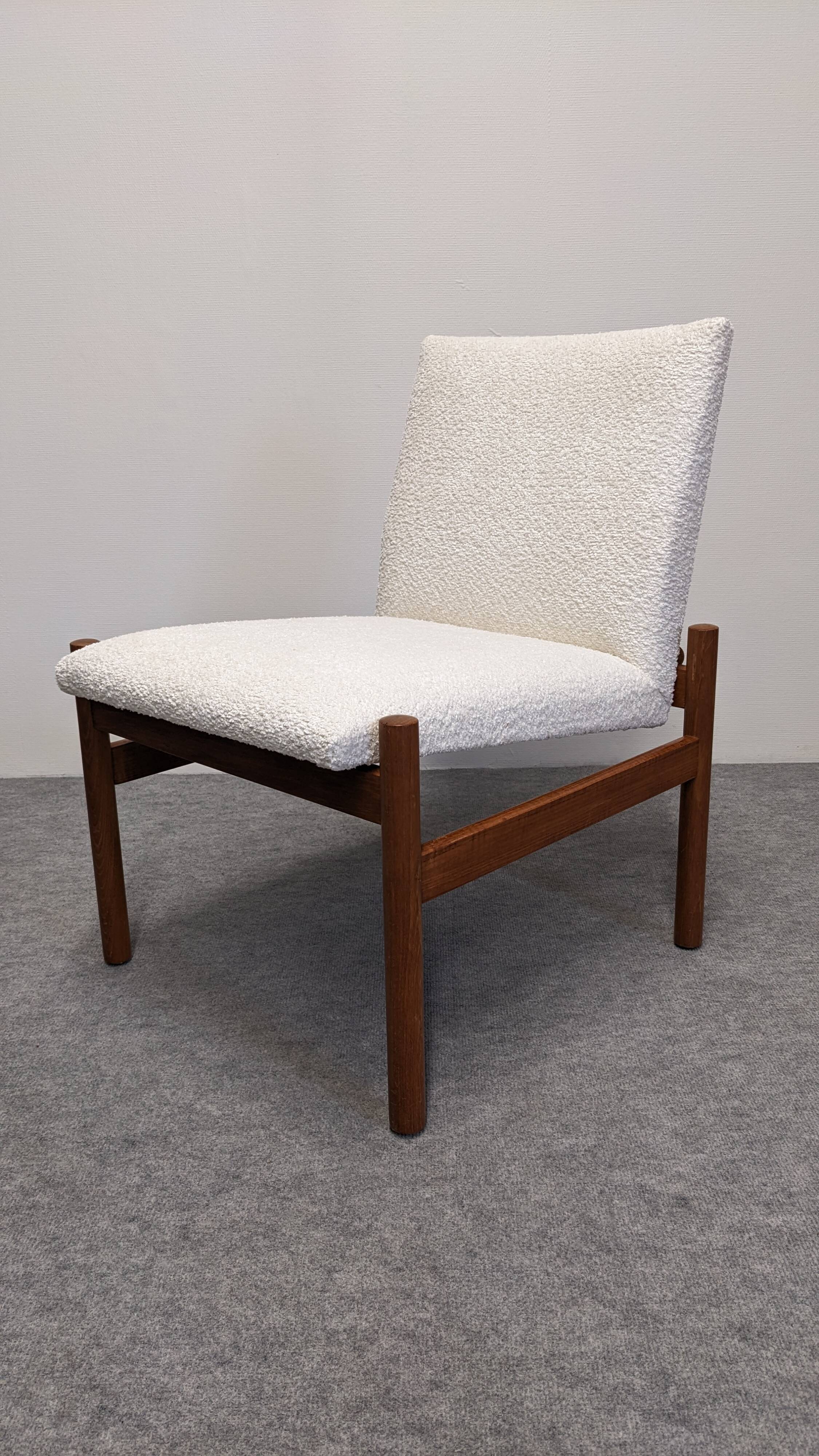 Scandinavian modernist rocking chair in teak, Denmark 1960.