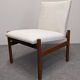 Scandinavian modernist rocking chair in teak, Denmark 1960.