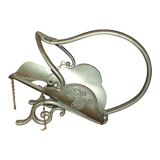 Wine bottle holder in solid pewter real
