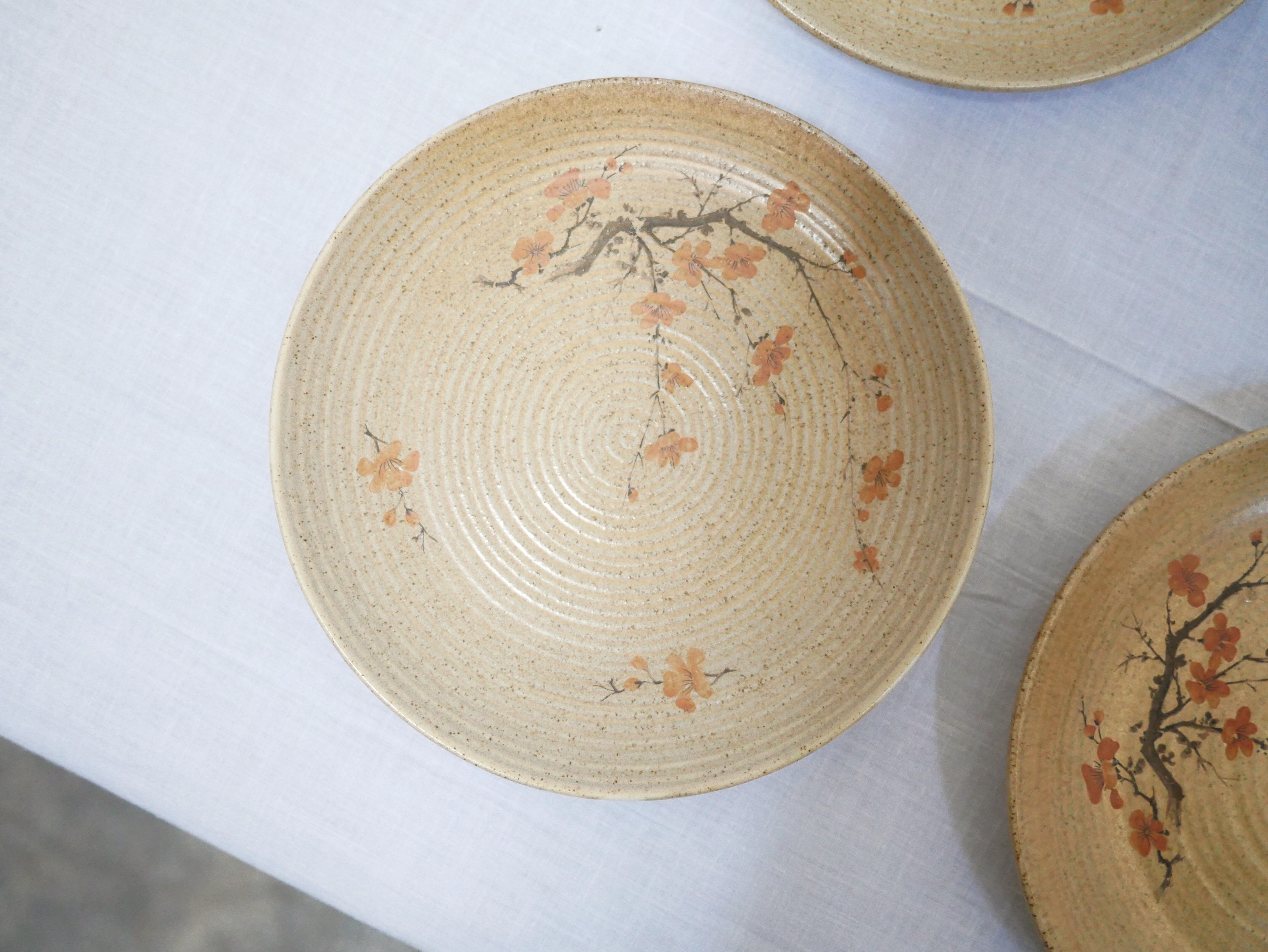 Set of 6 vintage porcelain dessert plates by Maison Revol, France