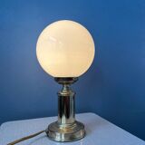 Set of 2 Vintage Golden Opal Glass Desk Lamp
