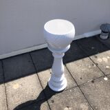Colonne et cache pot faïence blanche