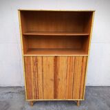 Rattan glazed bookcase