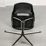 Black Overman Office Swivel Chair by Svante Schoblom from Sweden, 1970s