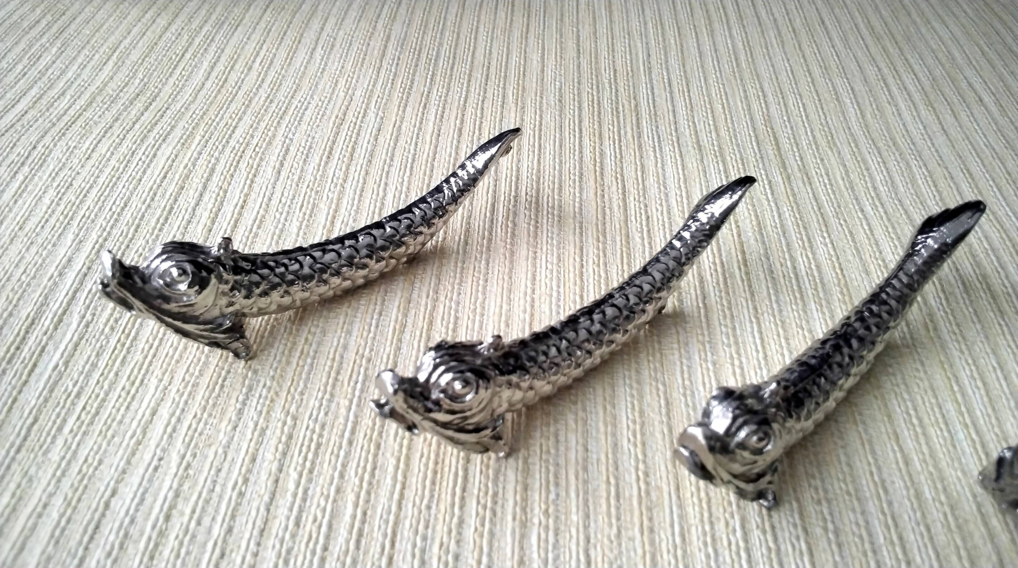 6 Zoomorphic Metal Knife Rests